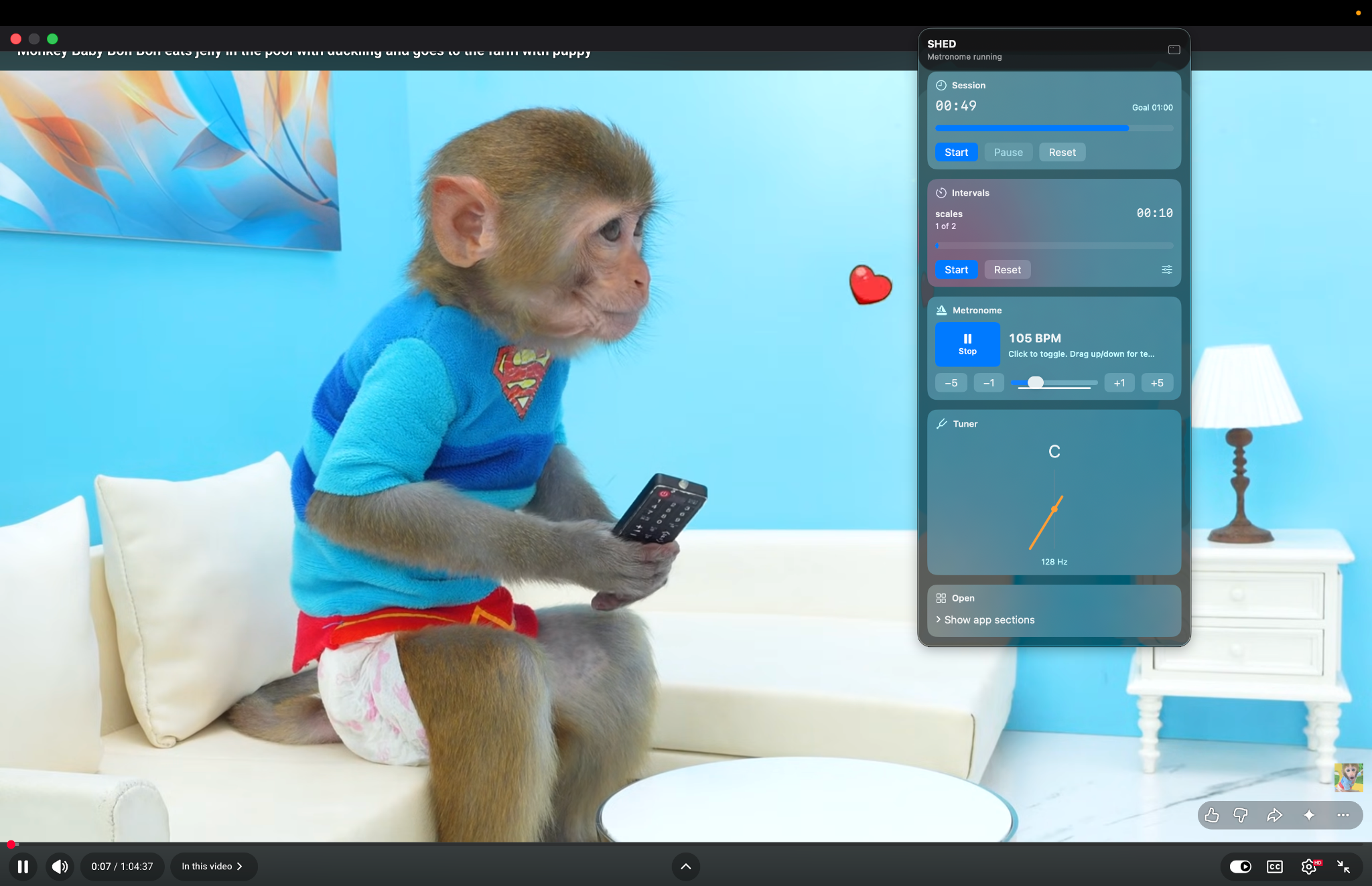 SHED menu bar companion